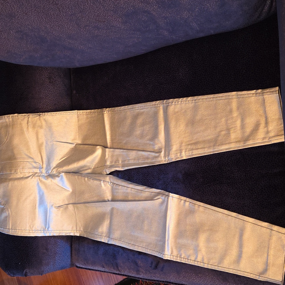 Zara Metallic Silver Leggings